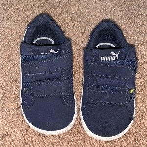 Toddler Boys Navy Blue 2 strap Pumas